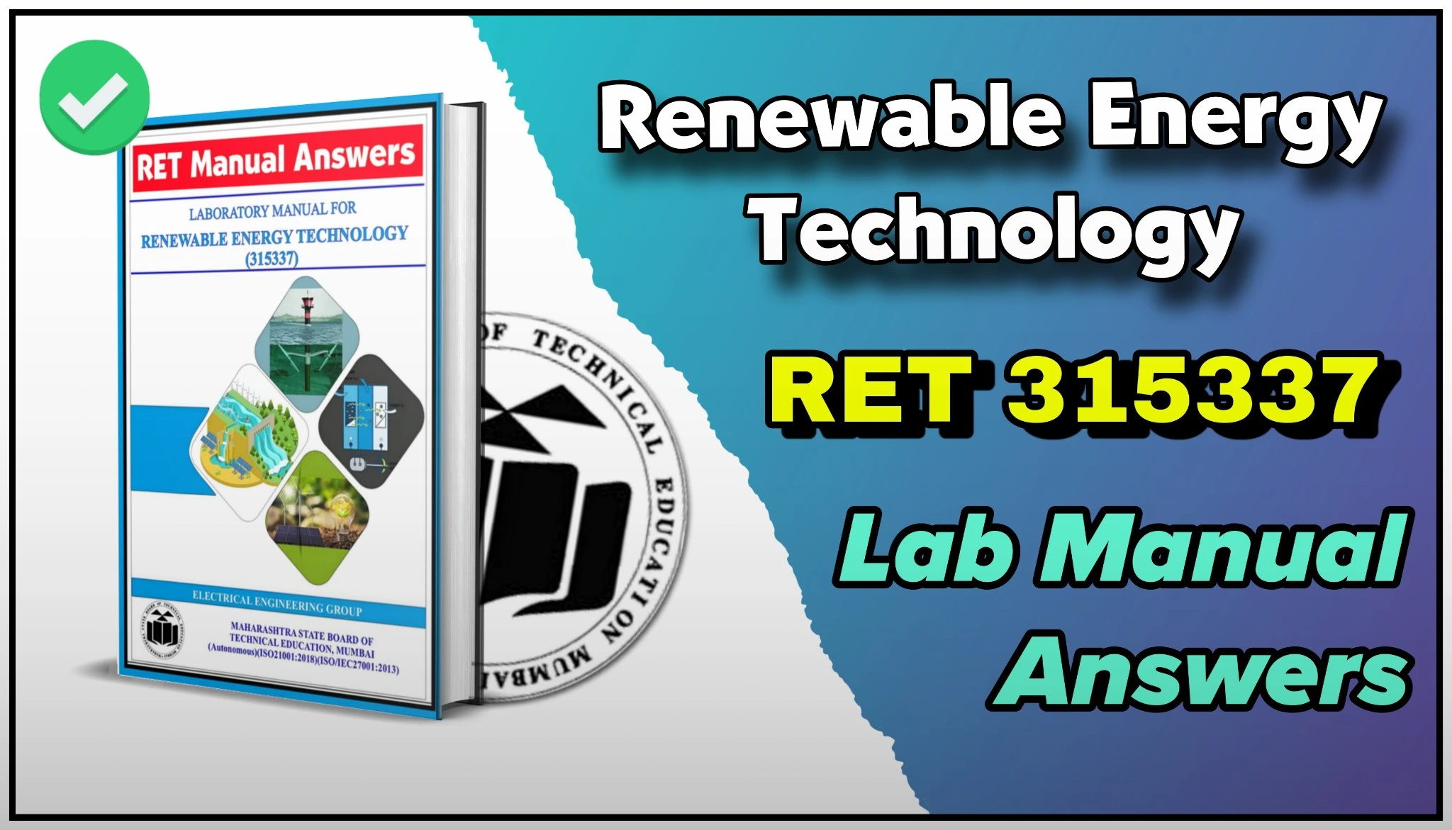 RET 315337 Renewable Energy Technology Manual Answer 2025
