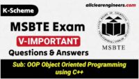 OOP 313304 Object Oriented Programming Important Questions & Answers