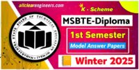 Get New MSBTE K-Scheme model answer papers for 1st semester. Get subject-wise solutions to prepare effectively for your MSBTE exams at msbteallclear.